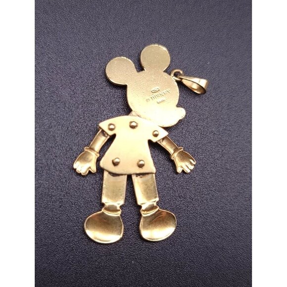 Vintage Disney 18kt Yellow Gold Fully Articulating Mickey Mouse Pendant - Picture 10 of 10